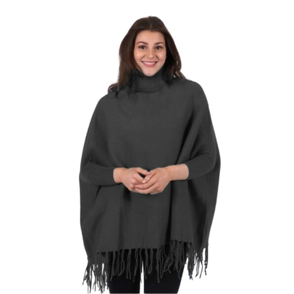 Plain Poncho Charcoal In Pakistan