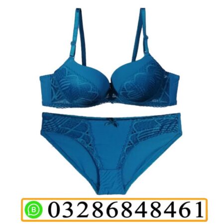 Ladies Blue Bra Panty Set In Pakistan