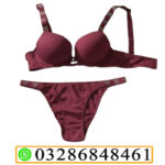 Maroon Push Up Bra Set Pakistan