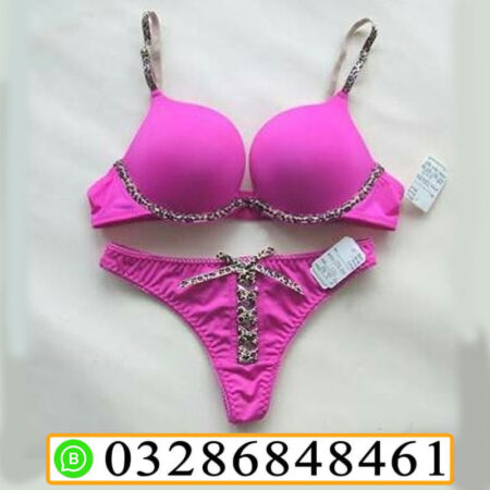 Pink Fancy Bra Set Pakistan