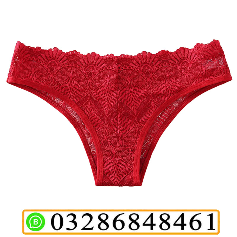 Red Lace Ladies Panty Stylish & Breathable PK Red Lace Ladies Panty Stylish & Breathable PK