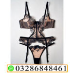 Black Lace Sexy Lingerie Set in Pakistan